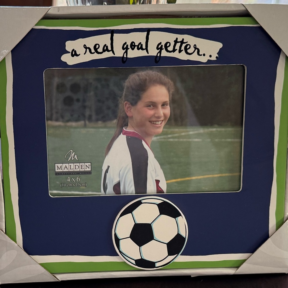 Malden Navy and Green Soccer Frame